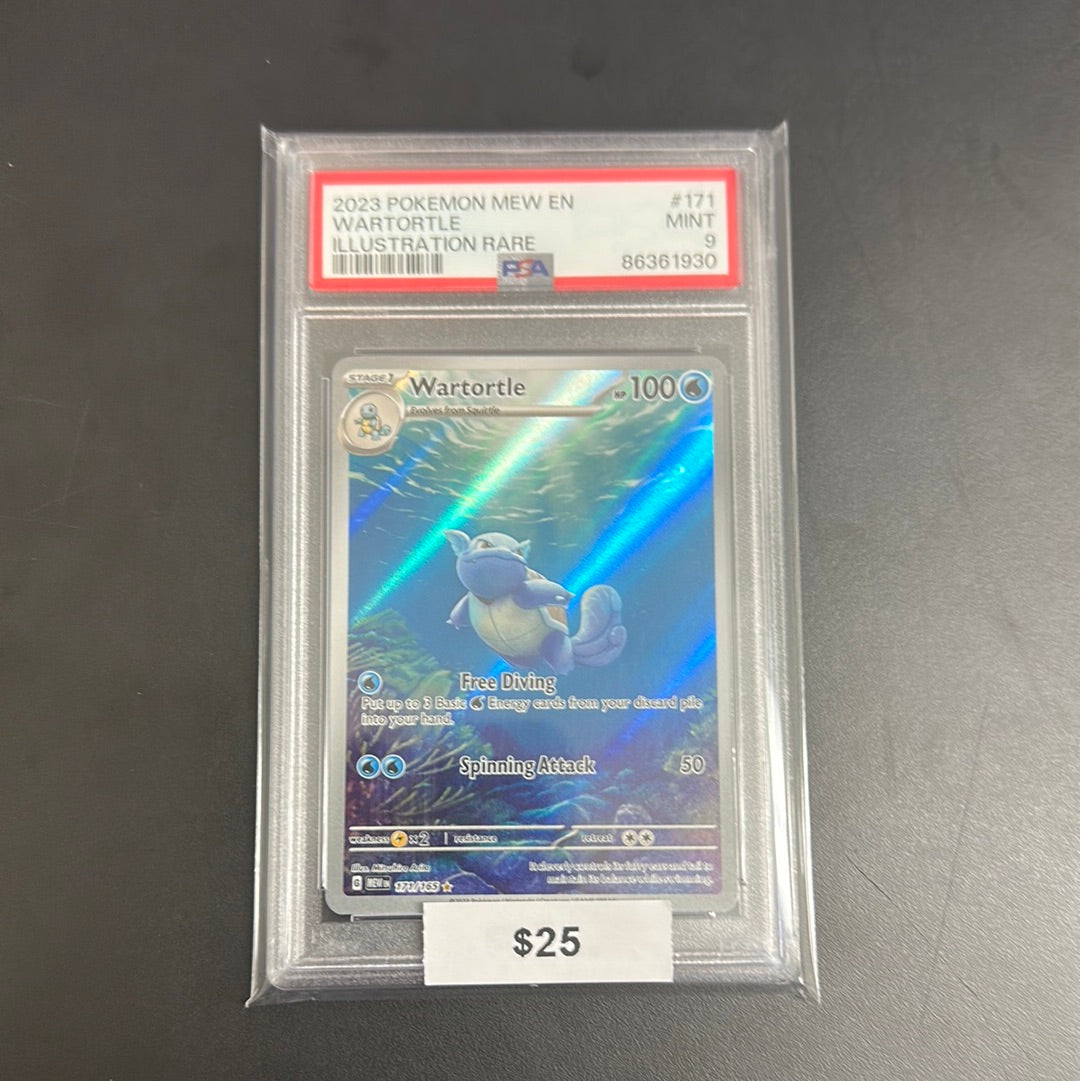 2023 Pokémon Wartortle Illustration Rare #171 Psa 9
