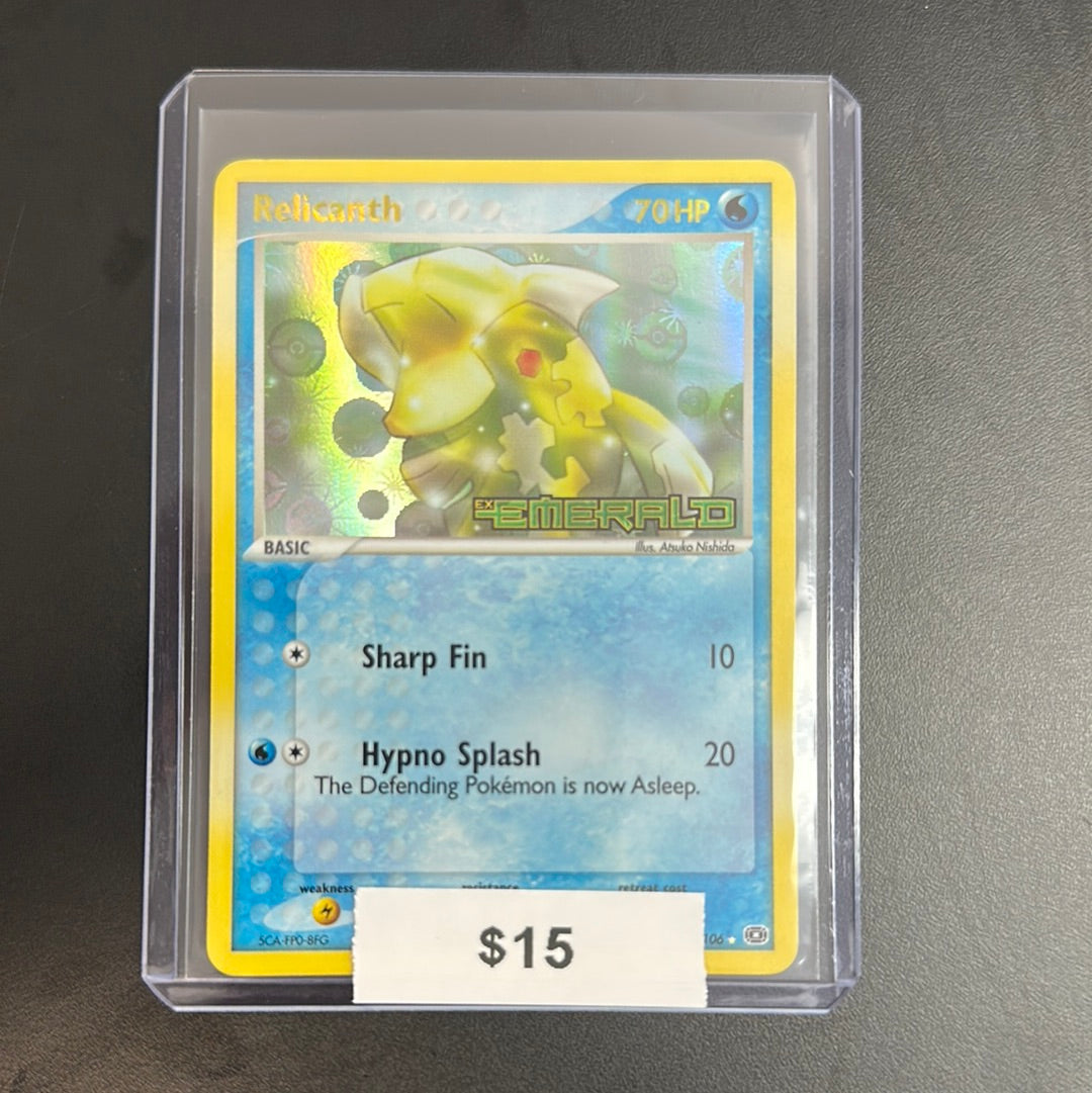 Pokémon Relicanth Ex Emerald Reverse Holo 18/106