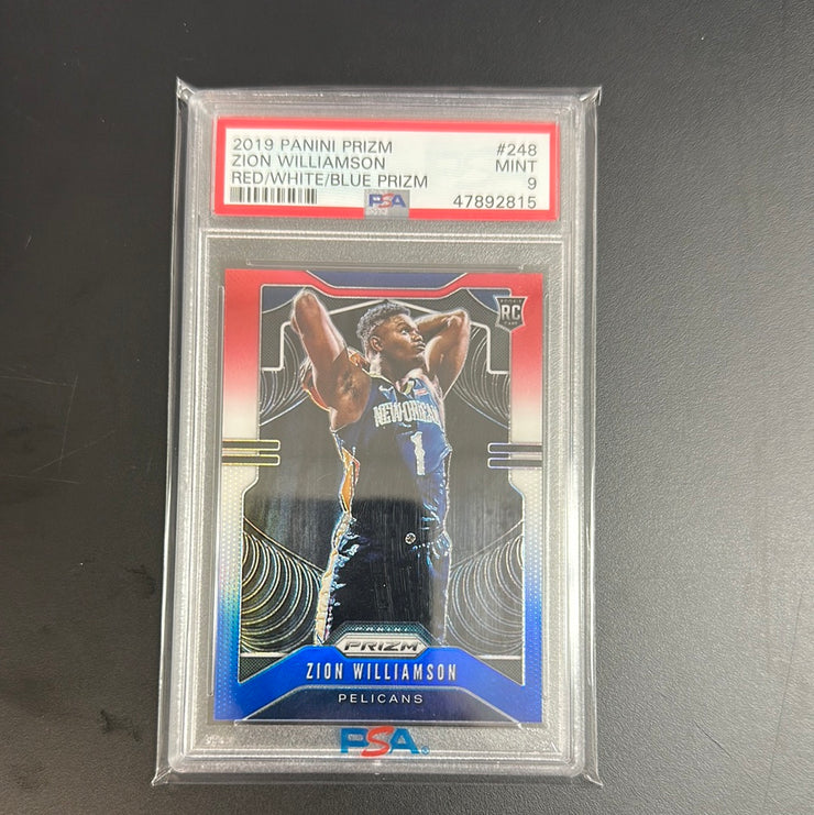 2019 Prizm Zion Williamson Red/White/Blue 