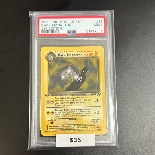 2000 Pokémon Rocket Dark Magneton 1st Edition #28 PSA 9