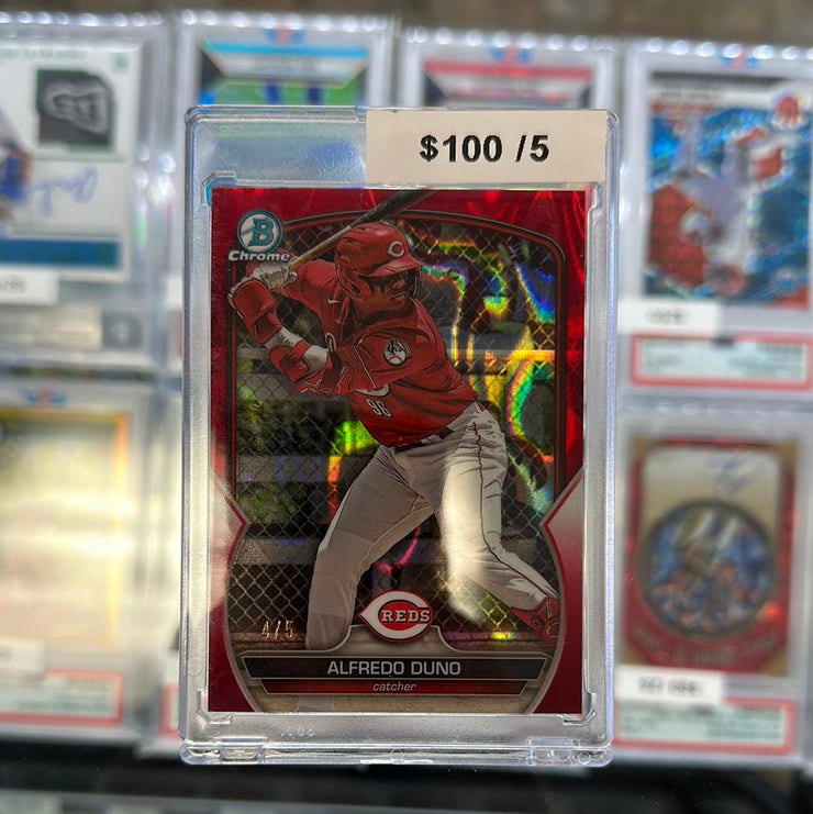 2023 Bowman Chrome Alfredo Duno Red /5 