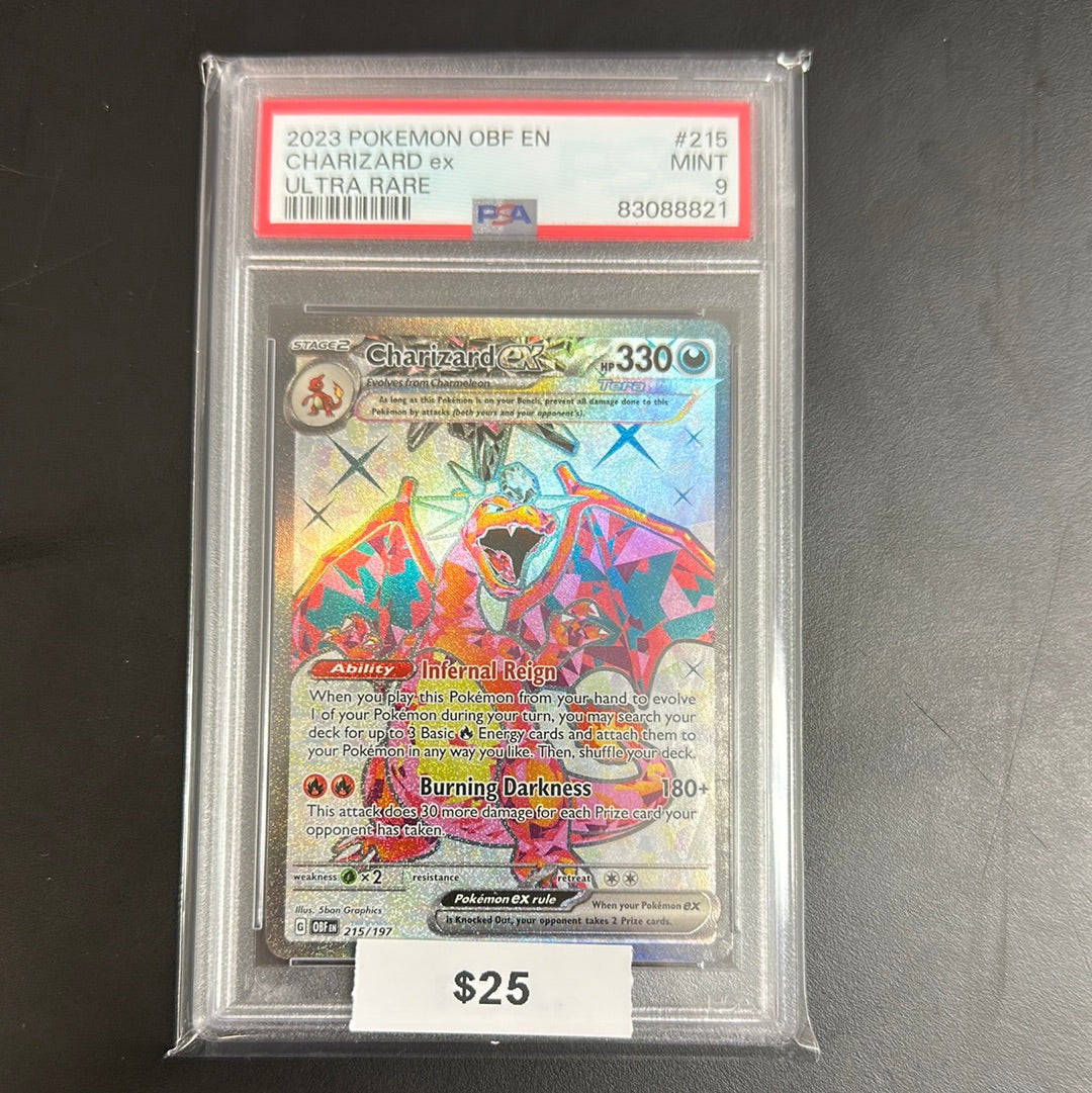2023 Pokémon Charizard EX Ultra Rare #215 PSA 9