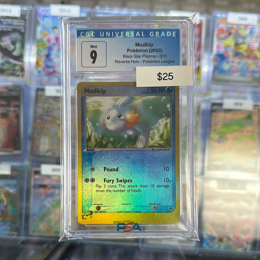 Pokémon 2003 Mudkip Black Star Promo CGC 9