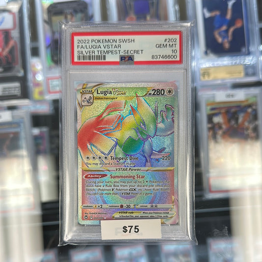 2022 Pokémon SWSH Lugia VSTAR Silver Tempest Secret #202 PSA 10