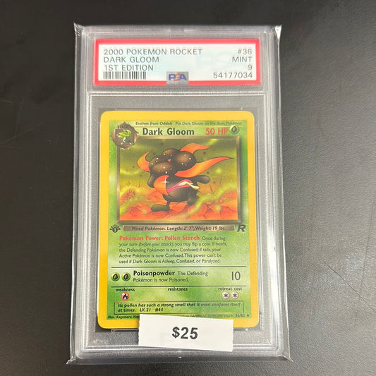 2000 Pokémon Rocket Dark Gloom 1st Edition #36 PSA 9