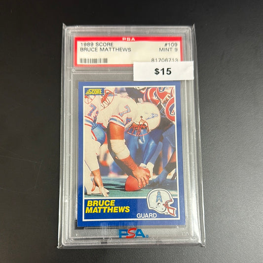 1989 Score Bruce Matthew's #109 PSA 9