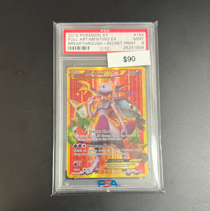 2015 Pokémon XY Mewtwo EX Breakthrough Secret Print 