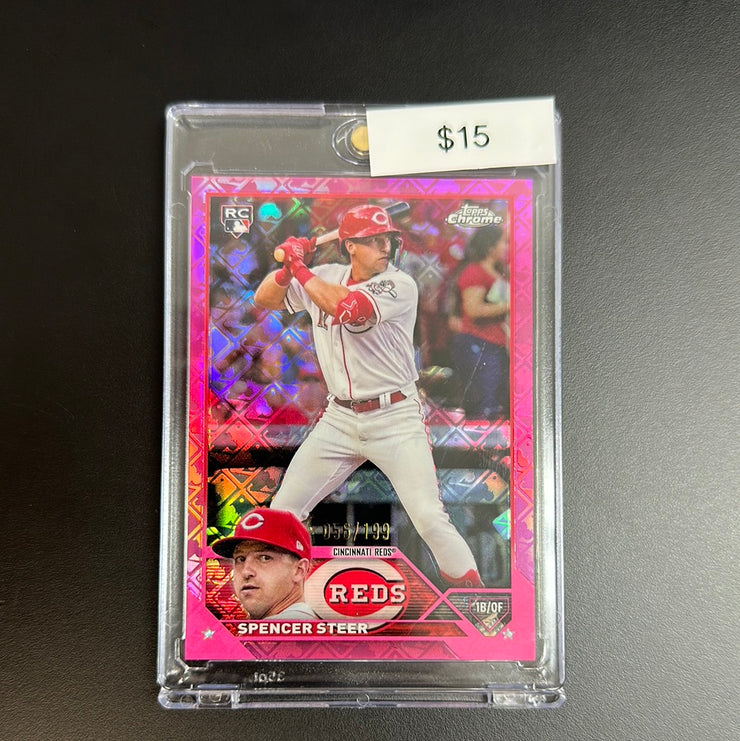 2023 Topps Chrome Spencer Steer Pink /199 