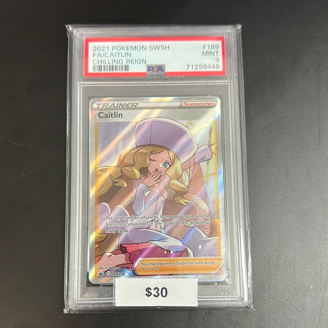 2021 Pokémon SWSH Caitlin Chilling Reign #189 PSA 9