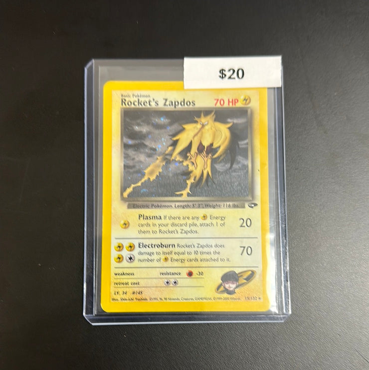 Pokémon Rockets Zapdos Holo 15/132