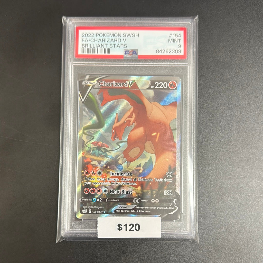 Pokémon Brilliant Stars Charizard V #154 PSA 9