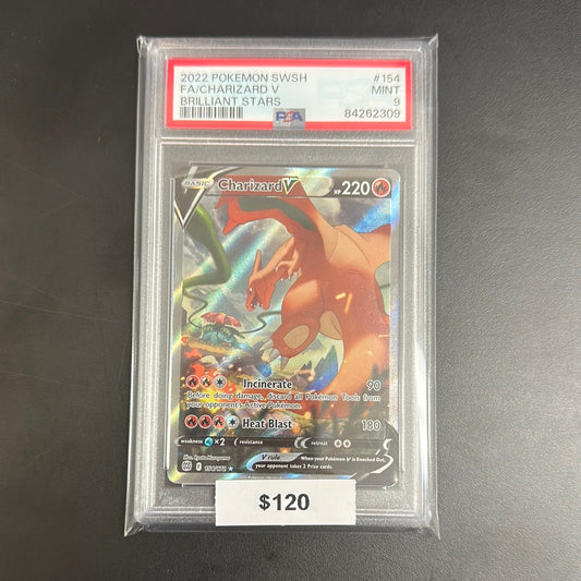 Pokémon Brilliant Stars Charizard V #154 PSA 9
