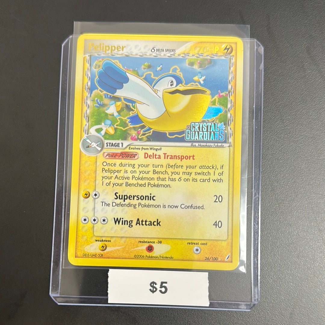 Pokémon Pelipper Crystal Guardians Stamped 26/100