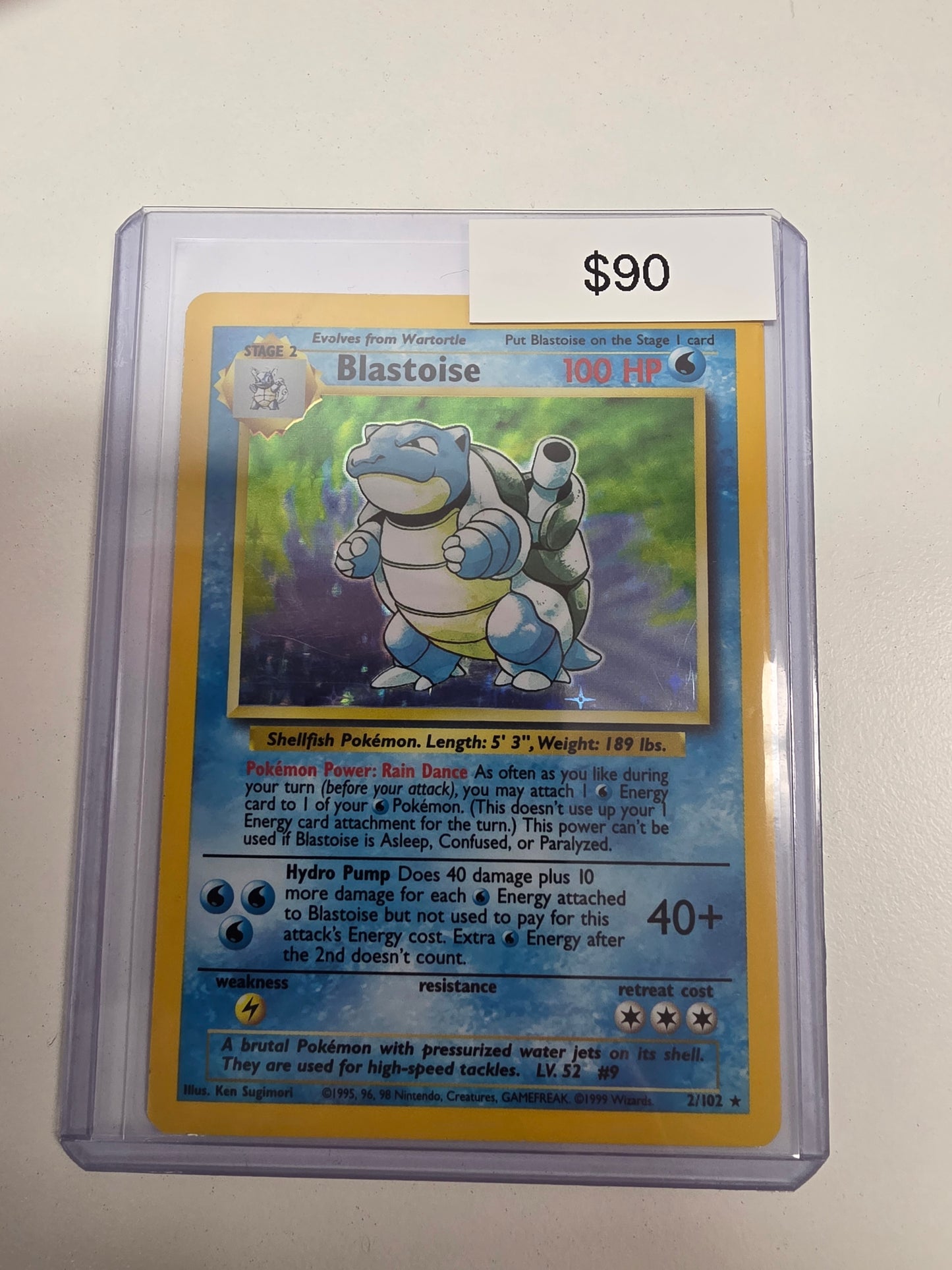 Pokemon Blastoise holo 2/102