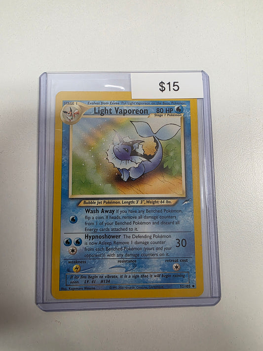 Pokemon Light Vaporeon 52/105