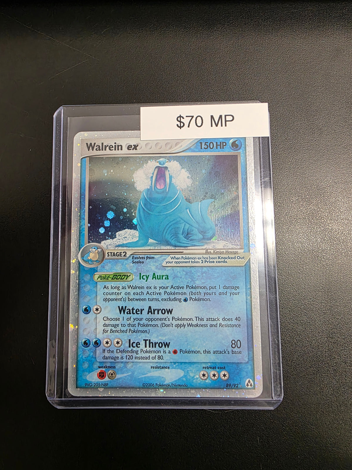 Pokemon Walrein ex 89/92 MP