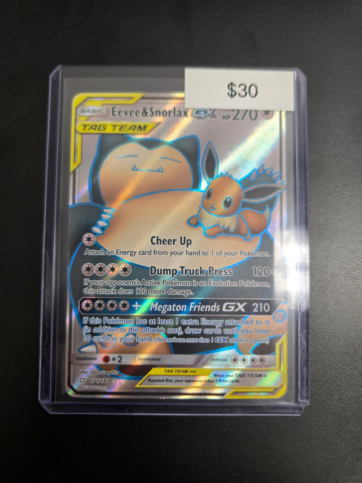 Pokemon Eevee & Snorlax GX Tag Team 171/181