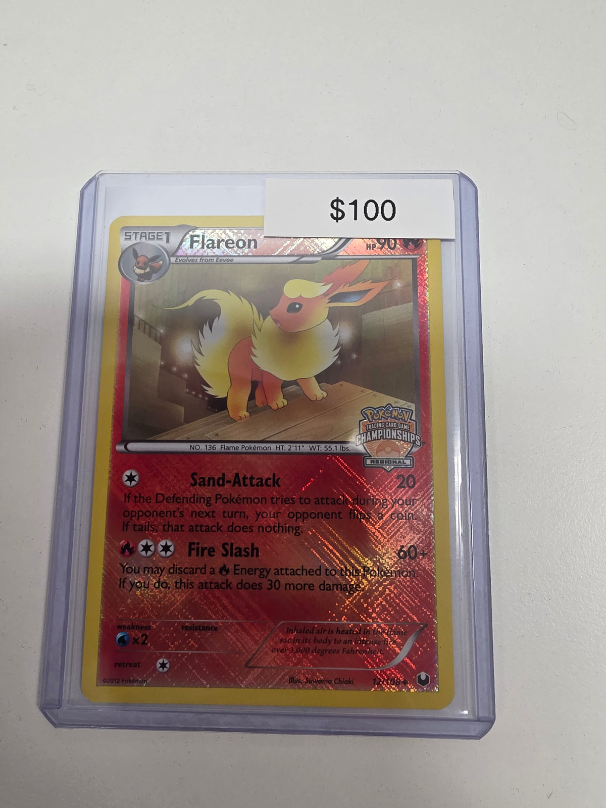 Pokemon Flareon (regional stamp) 12/108