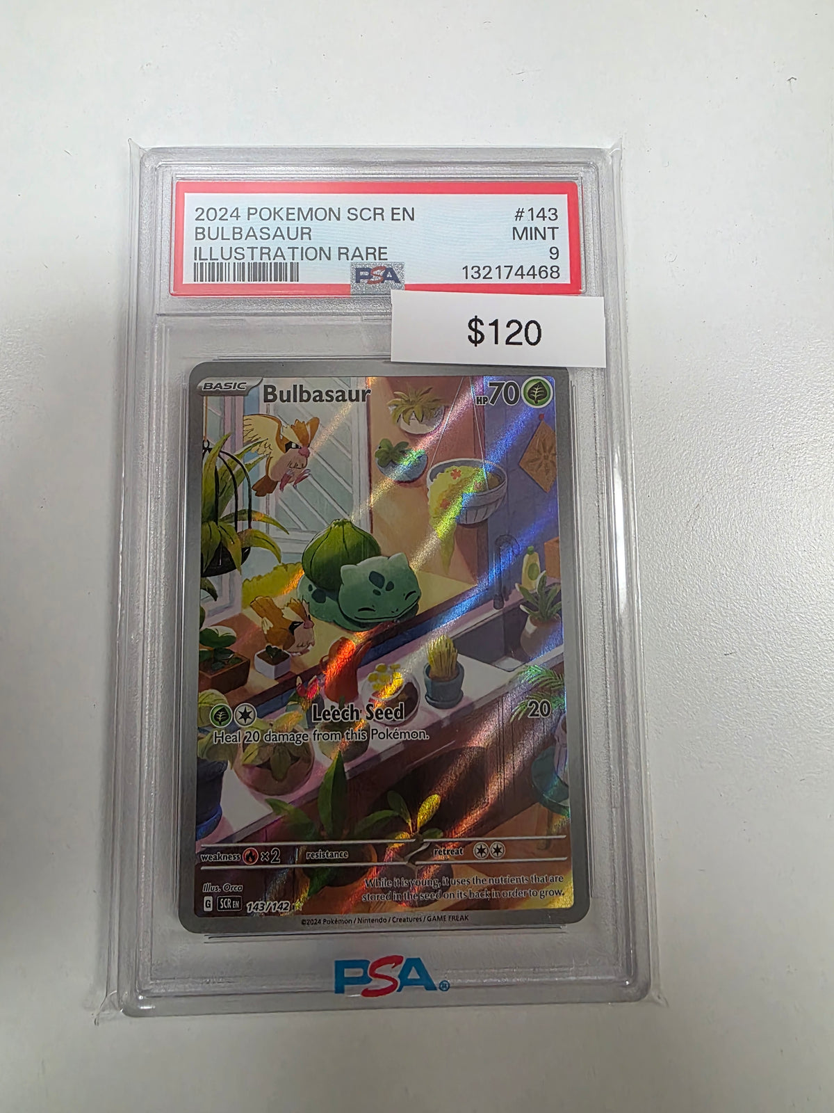 Pokemon Bulbasaur 143/142 PSA 9