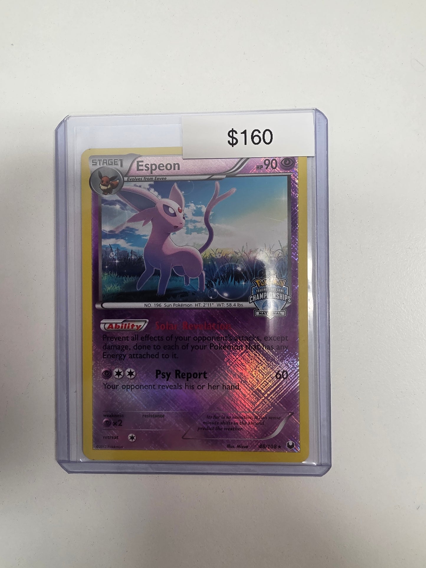 Pokemon Espeon national championship stamp 48/108