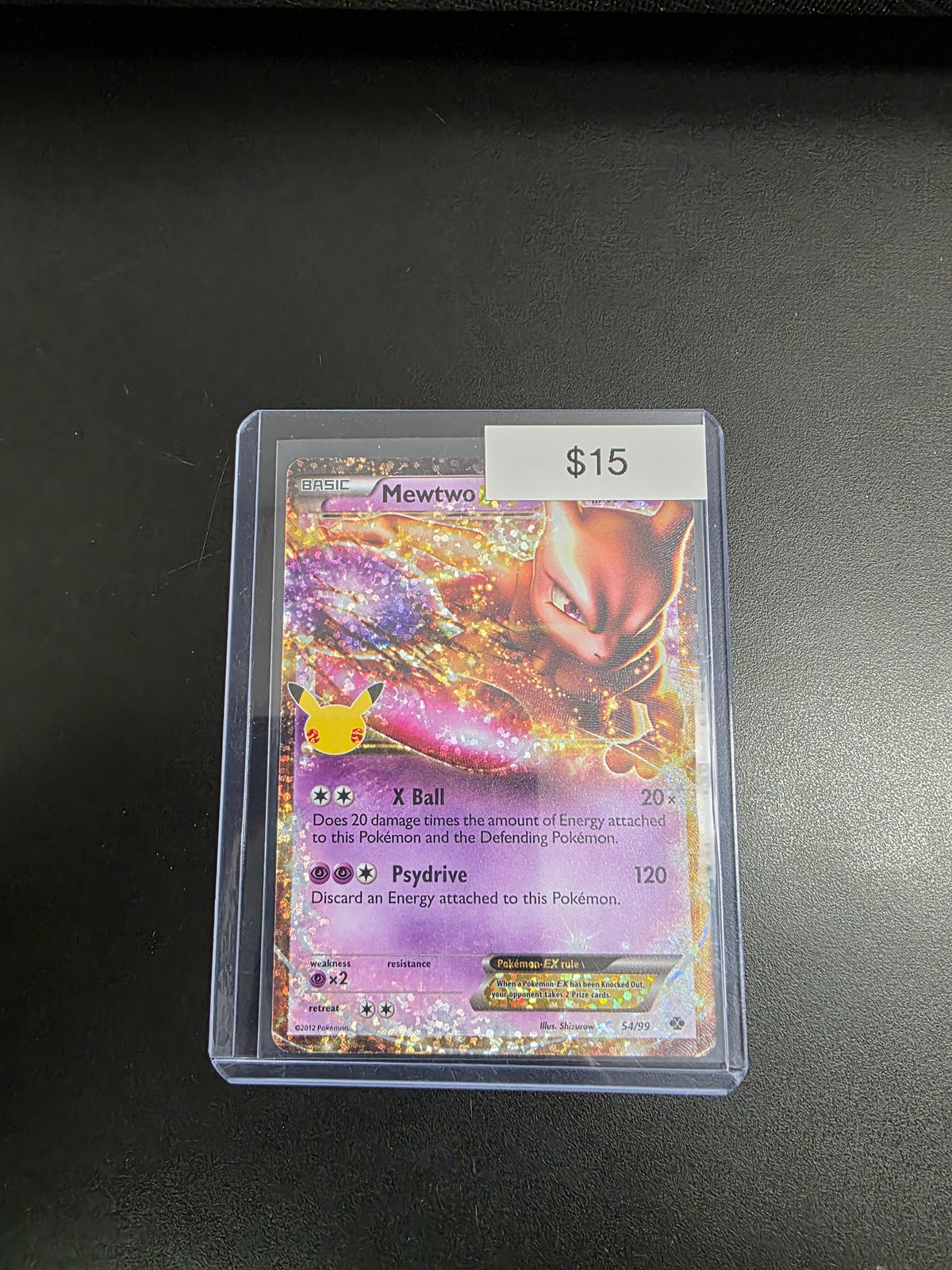 Pokemon 25th Celebrations Mewtwo ex 54/99
