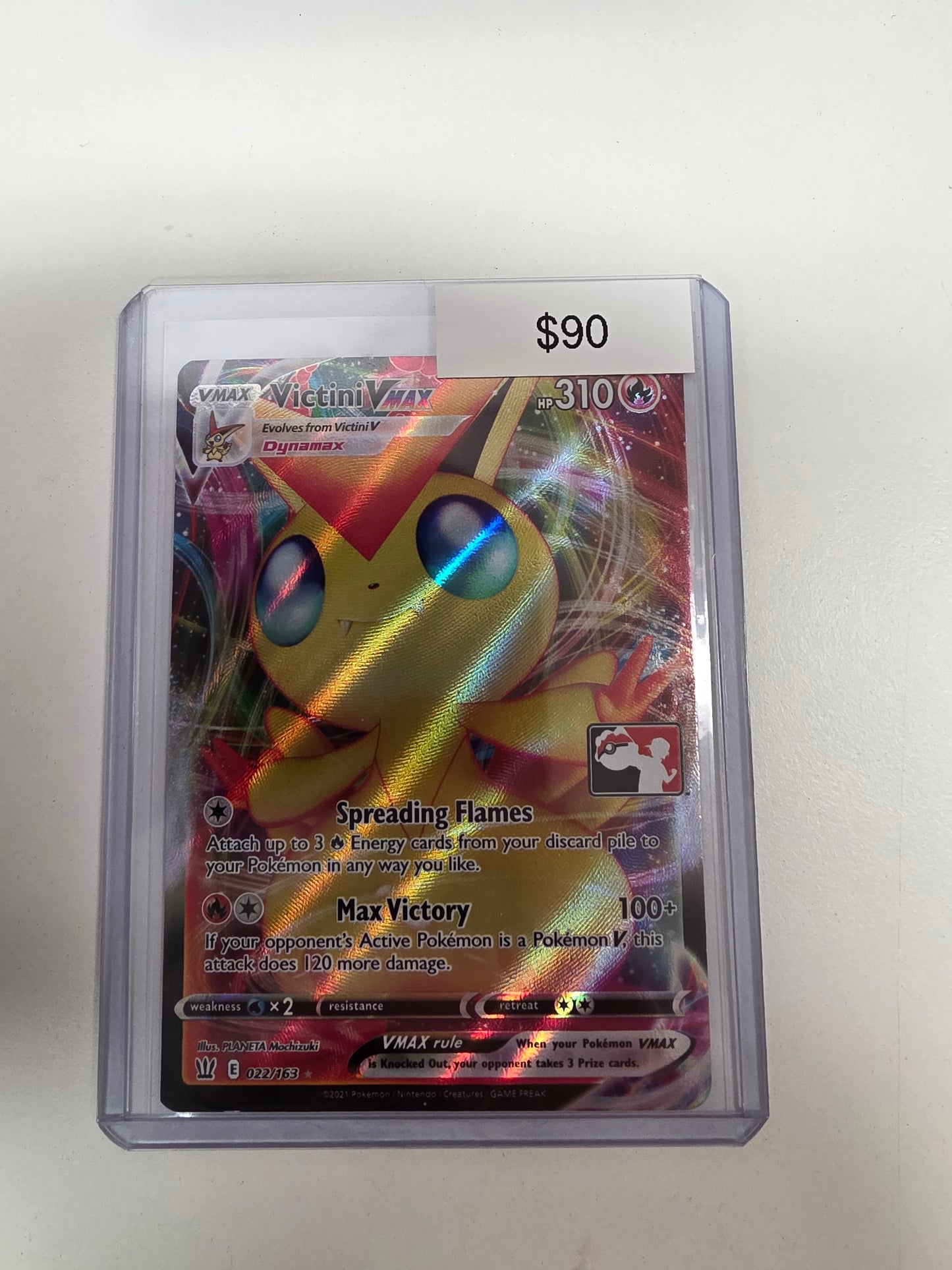Pokemon Victini Vmax play stamp 022/163
