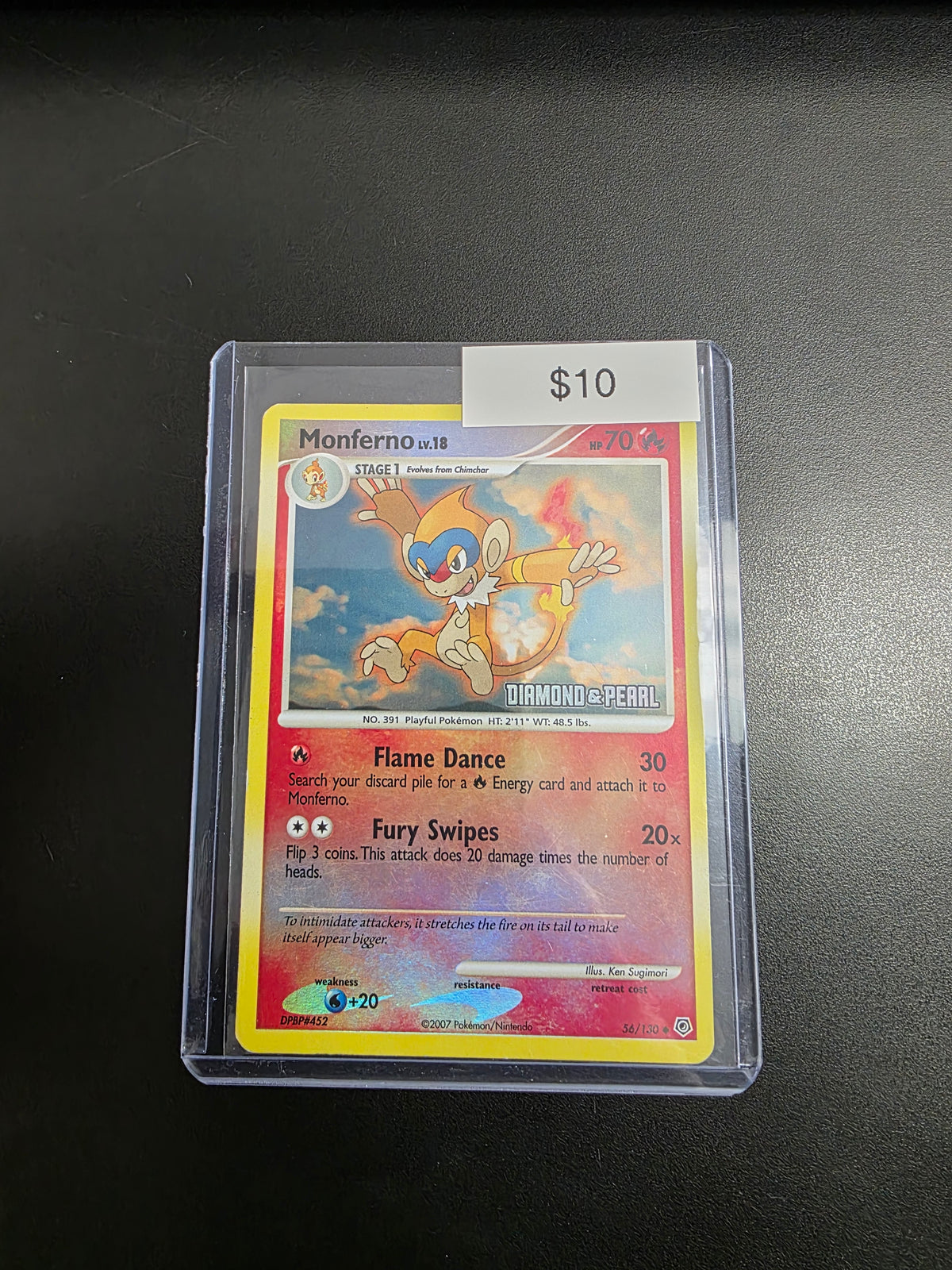 Pokemon Monferno Reverse Foil 56/130 HP