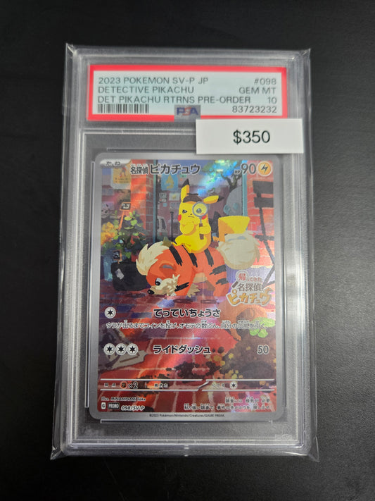 2023 Pokemon Japanese Detective Pikachu Pre Order #098 PSA 10