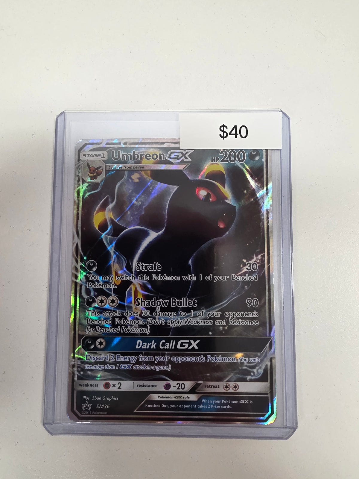 Pokemon Umbreon GX sm36