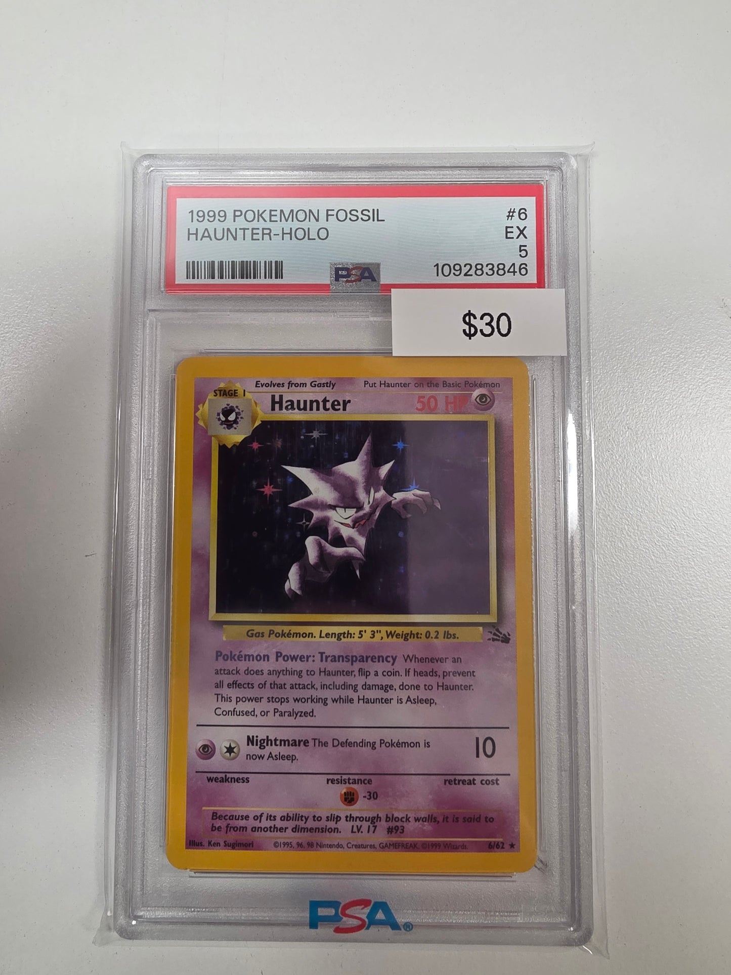 Pokemon Haunter 6/62 PSA 5