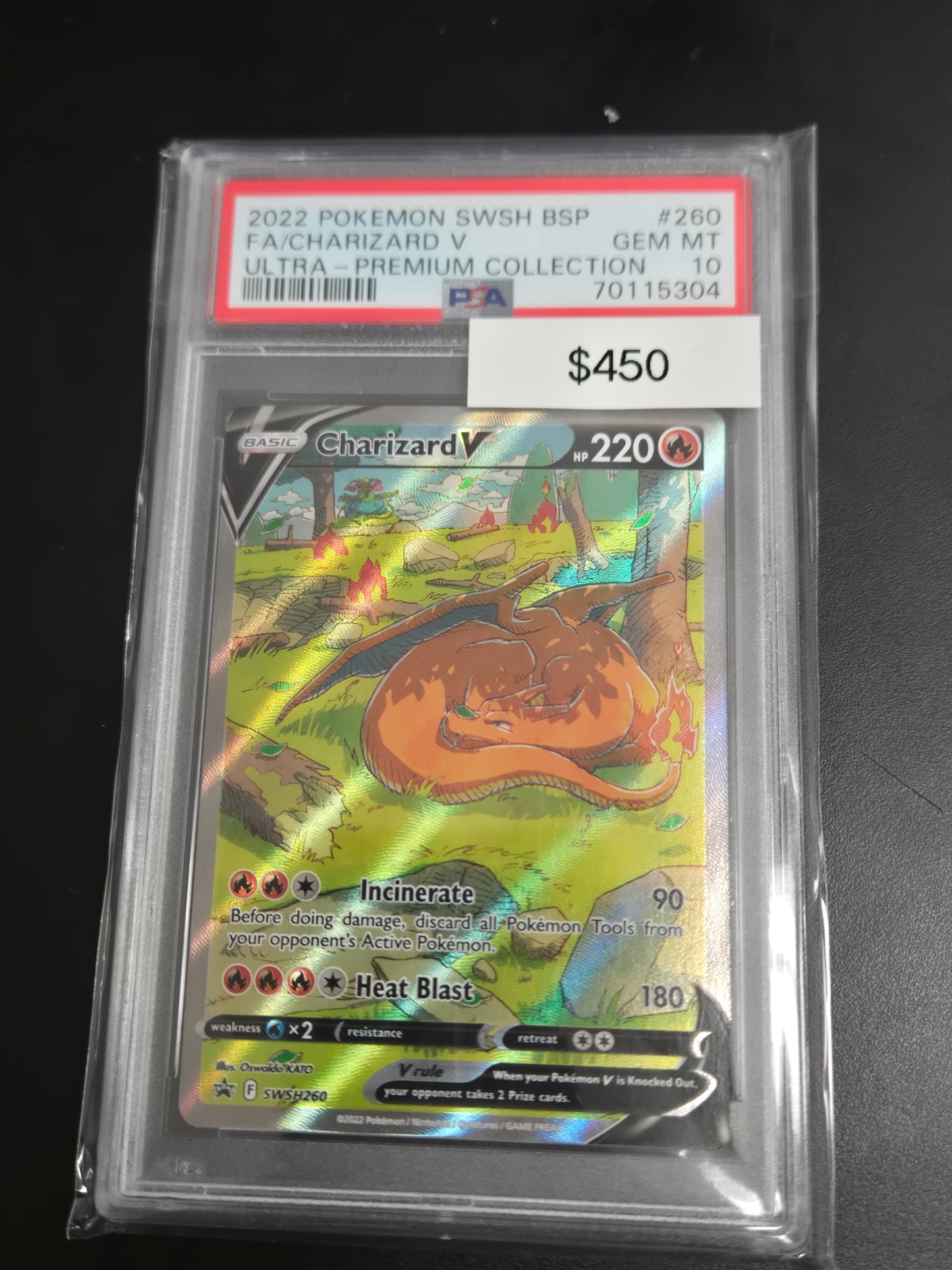 Pokemon Charizard V SWSH260 PSA 10