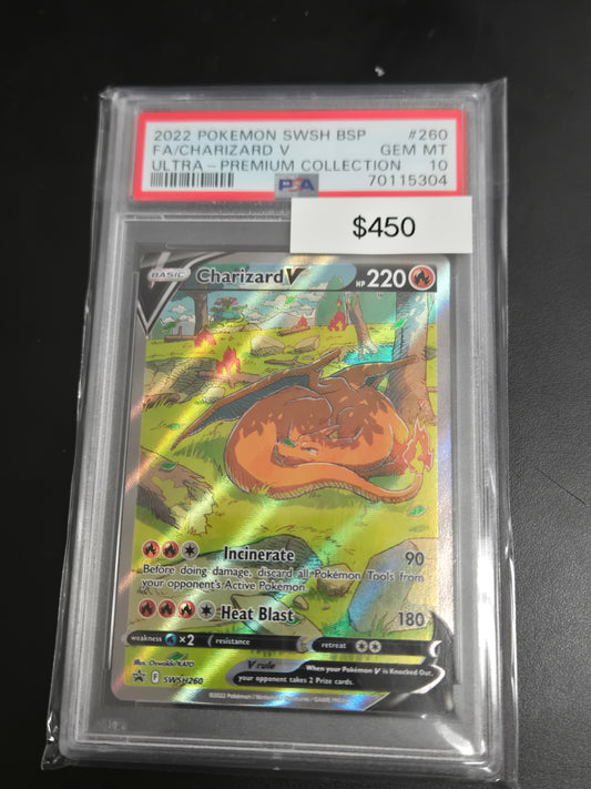 Pokemon Charizard V SWSH260 PSA 10