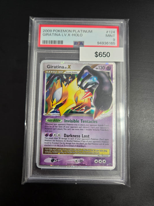 2009 Pokemon Platinum Giratina LV.X Holo #124 PSA 9