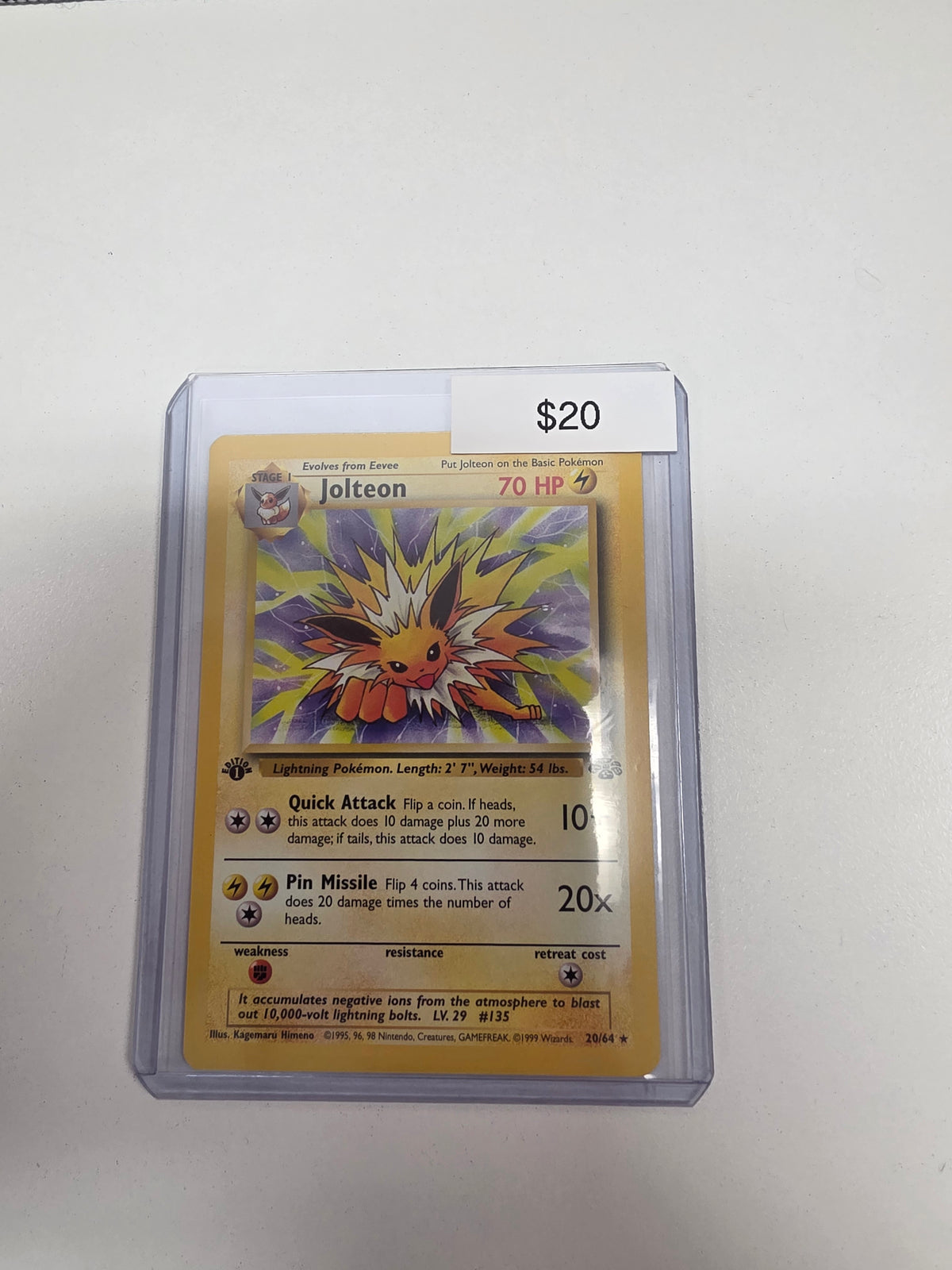 Pokemon Jolteon 1st edition 20/64
