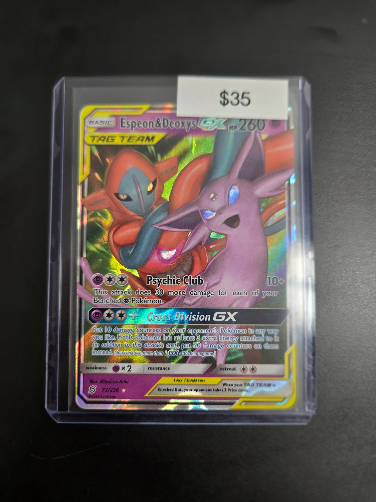 Pokemon Espeon & Deoxys GX Tag Team 72/236