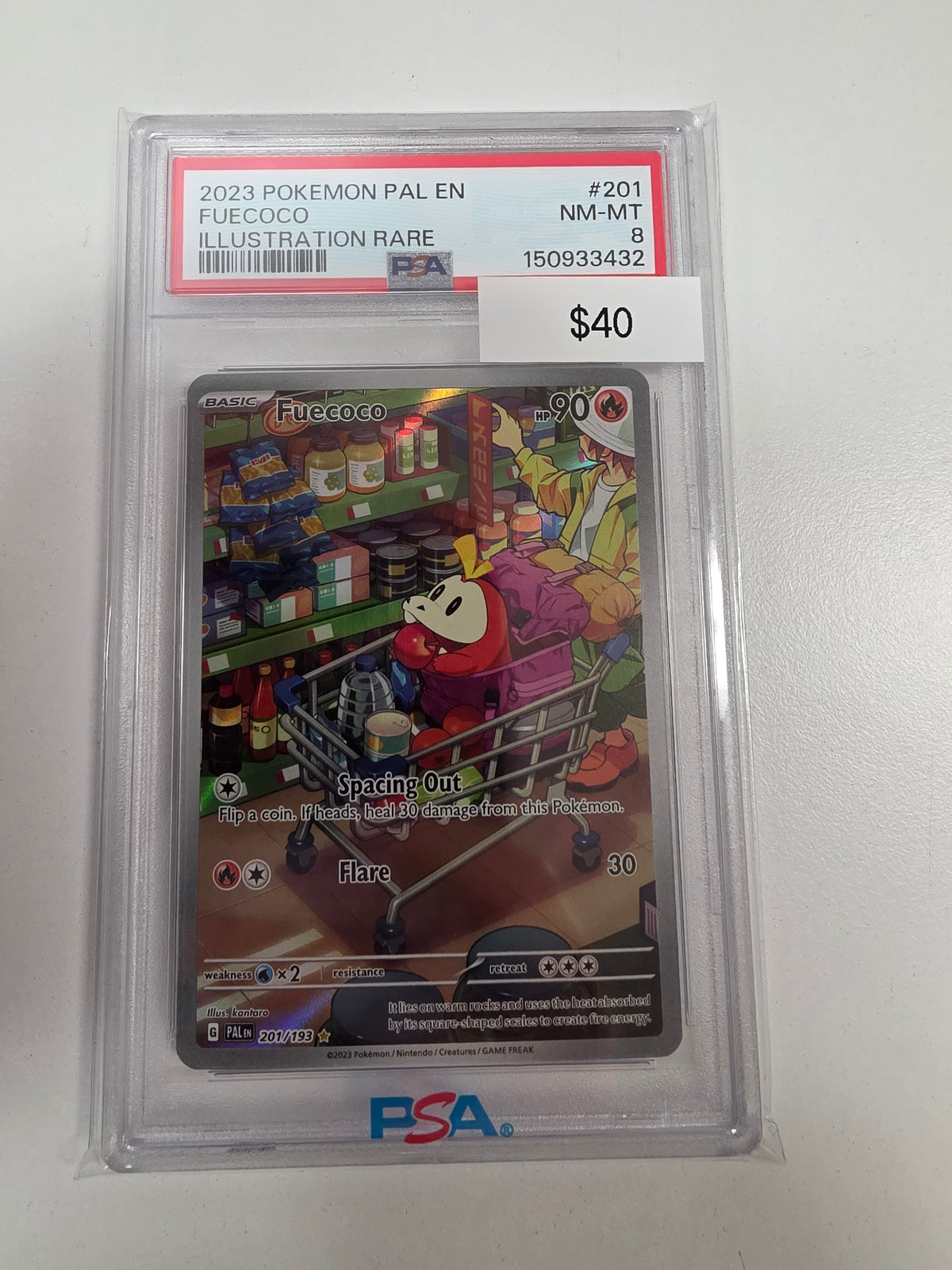 Pokemon Fuecoco 201/193 PSA 8
