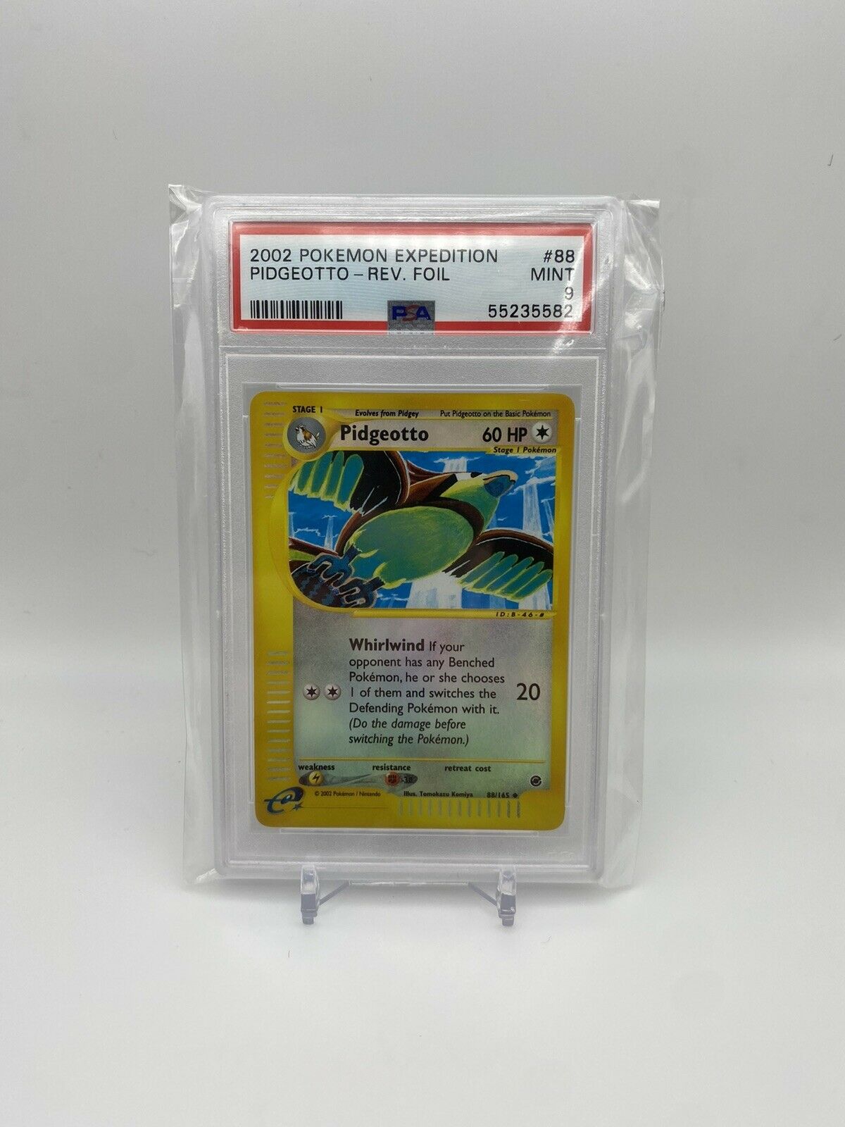 2002 POKEMON EXPEDITION PIDGEOTTO - REV. FOIL #88 PSA MINT 9