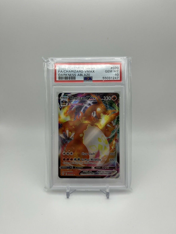 Charizard VMAX 020/189 Full Art (PSA 10 GEM MINT) Pokemon SWSH Darkness Ablaze