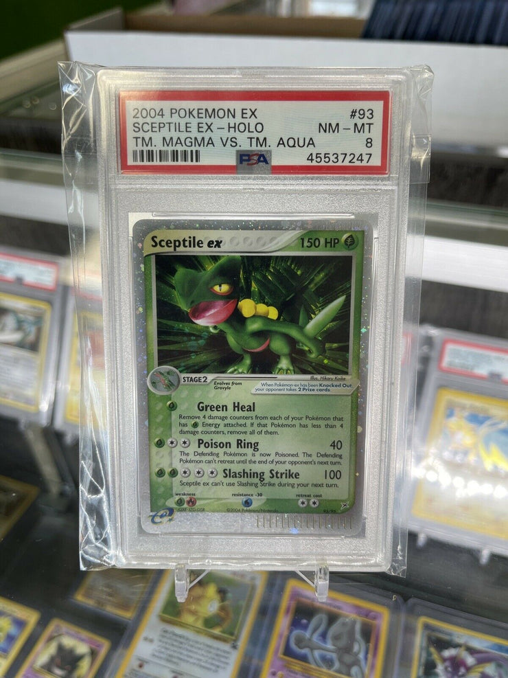 2004 Pokemon Sceptile EX Holo Team Magma VS Team Aqua PSA 8 *FREE NEXT DAY AIR*