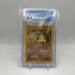 POKEMON TCG- BASE SET UNLIMITED CHARIZARD RARE HOLO CARD #4/102 CGC 5.5 EX+