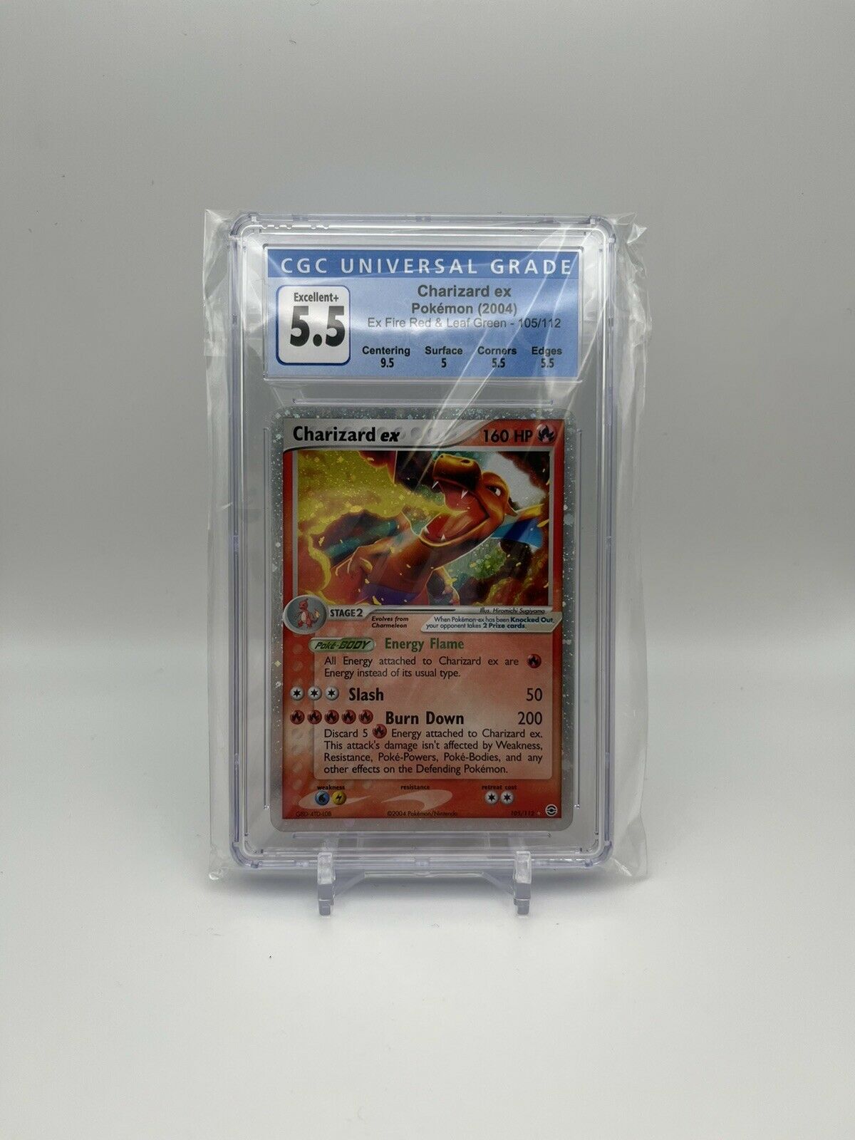 Pokémon | EX FireRed & LeafGreen | Charizard EX | 105/112 | CGC 5.5