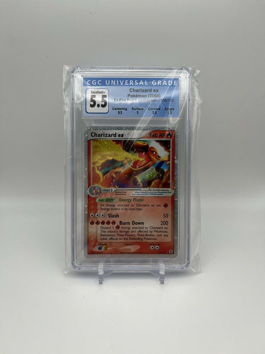 Pokémon | EX FireRed & LeafGreen | Charizard EX | 105/112 | CGC 5.5