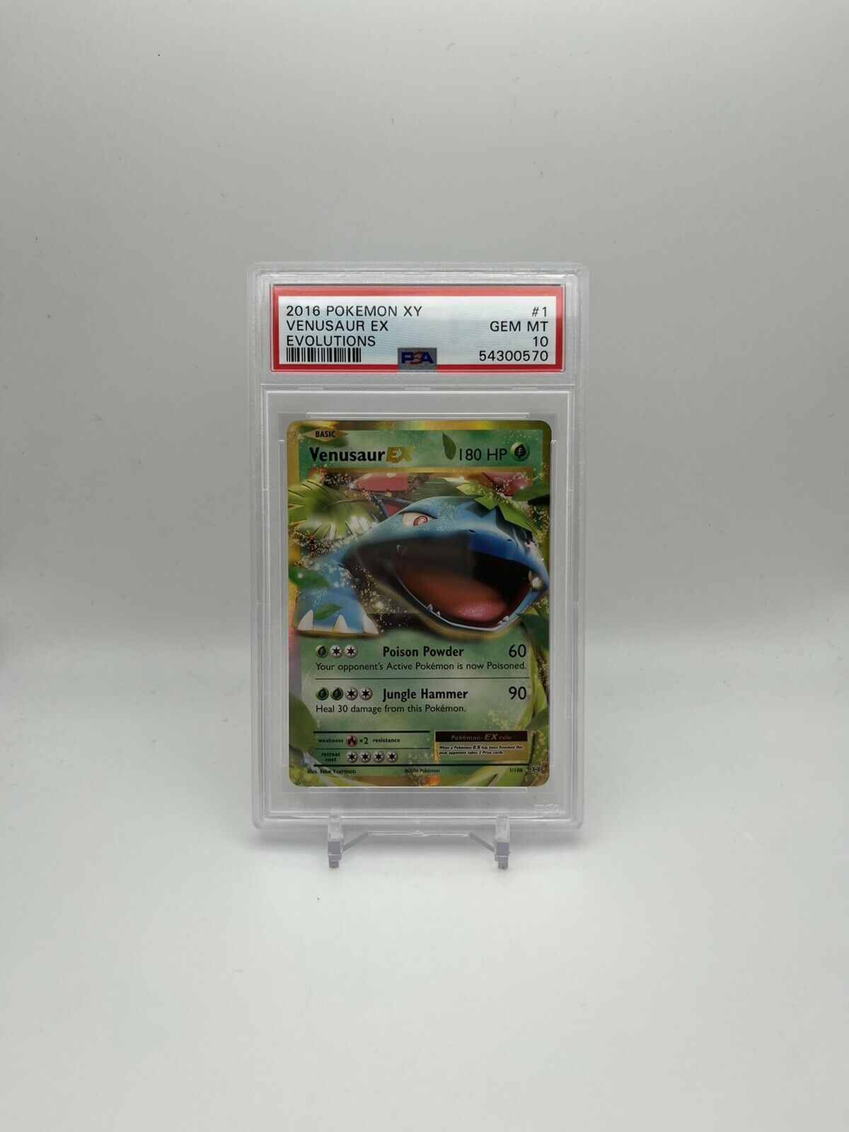VENUSAUR EX 2016 POKEMON XY EVOLUTIONS 1/108 PSA 10 GEM MINT