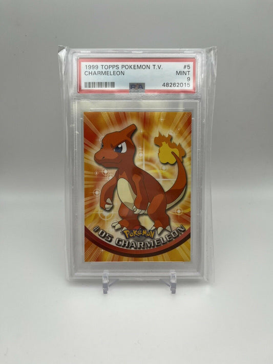 1999 Topps Pokemon TV Animation Charmeleon Rainbow Foil! PSA 9! Low Pop!