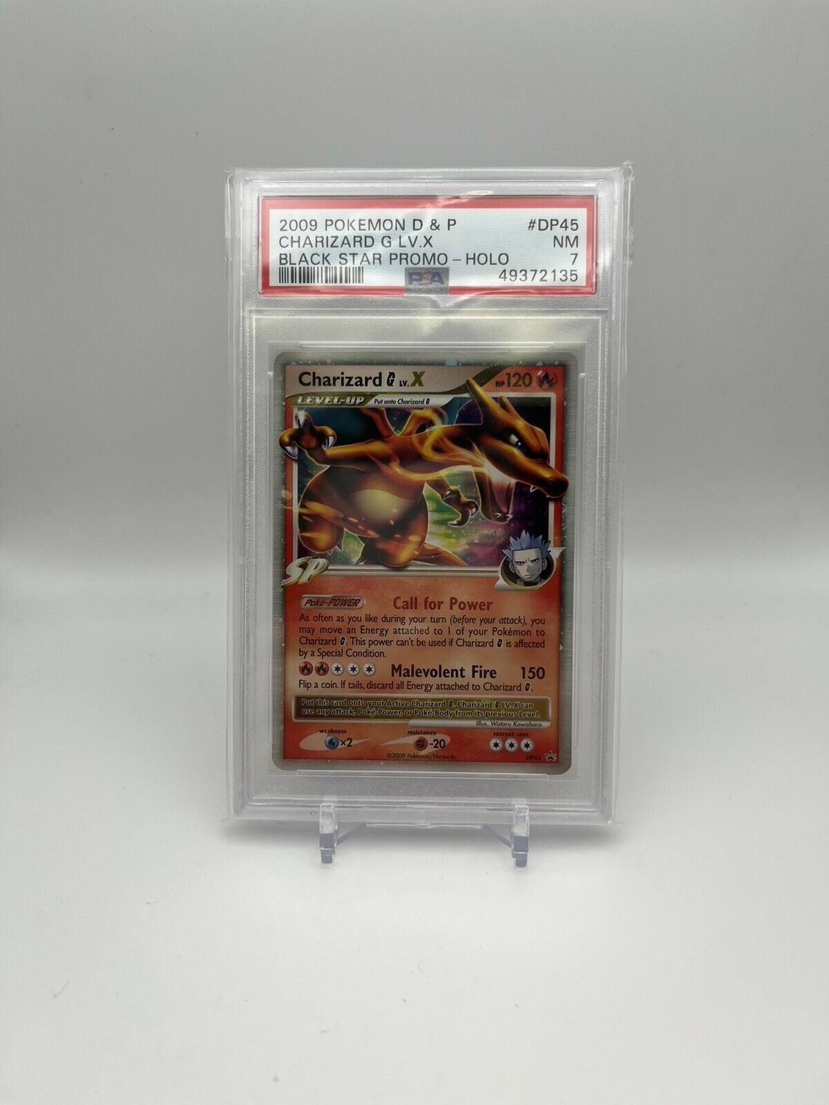 Pokemon Charizard LV X HOLO RARE DP45 (PSA 7 GRADED NM) DP Black Star PROMO