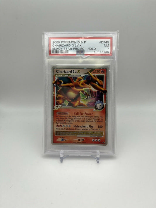 Pokemon Charizard LV X HOLO RARE DP45 (PSA 7 GRADED NM) DP Black Star PROMO