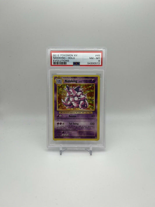 2016 Pokemon XY Evolutions 45/108 Nidoking Holo PSA 8 NM - Mint