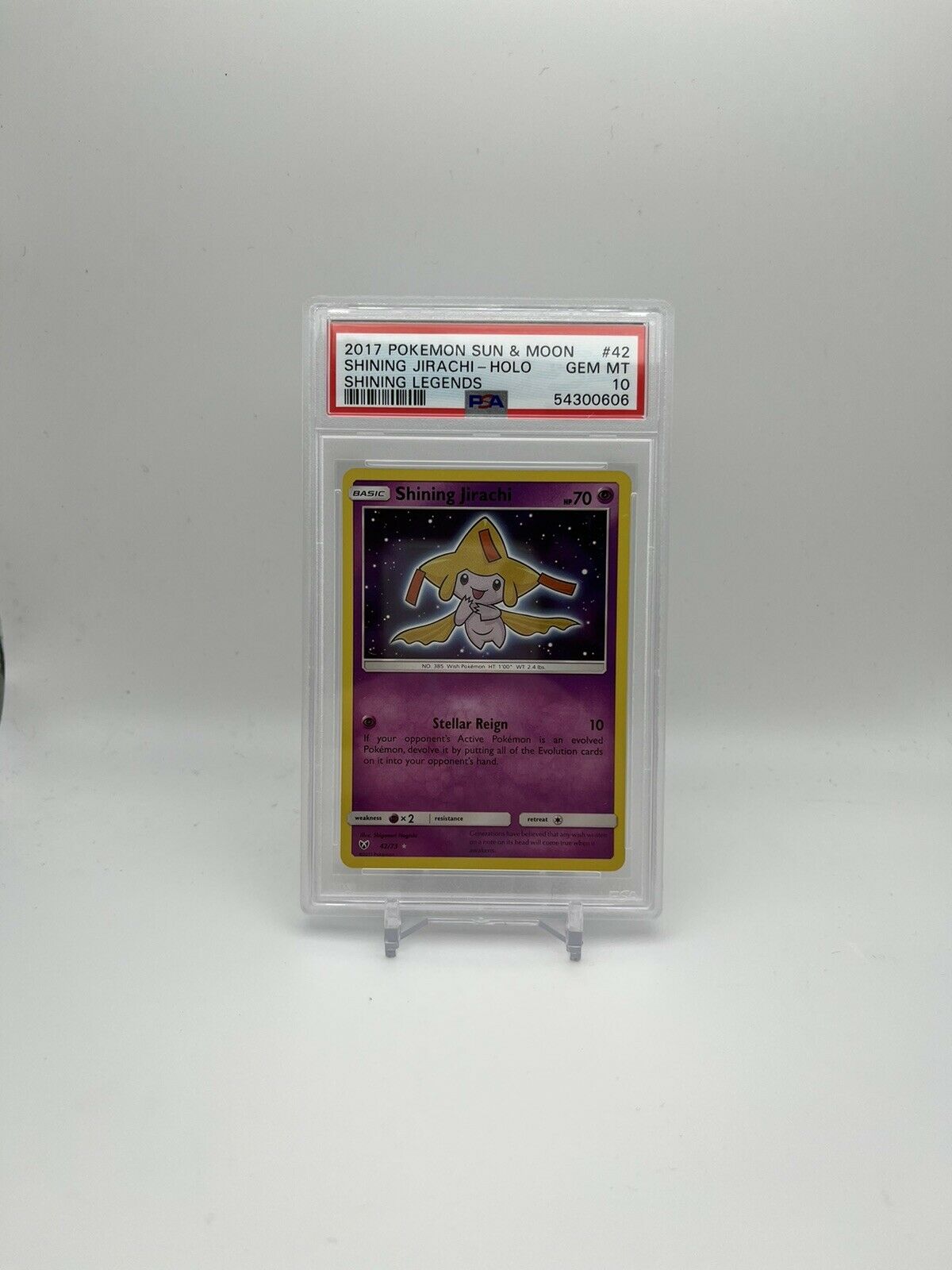 2017 Pokemon Shining Jirachi #42 PSA 10 GEM MINT Shining Legends Card