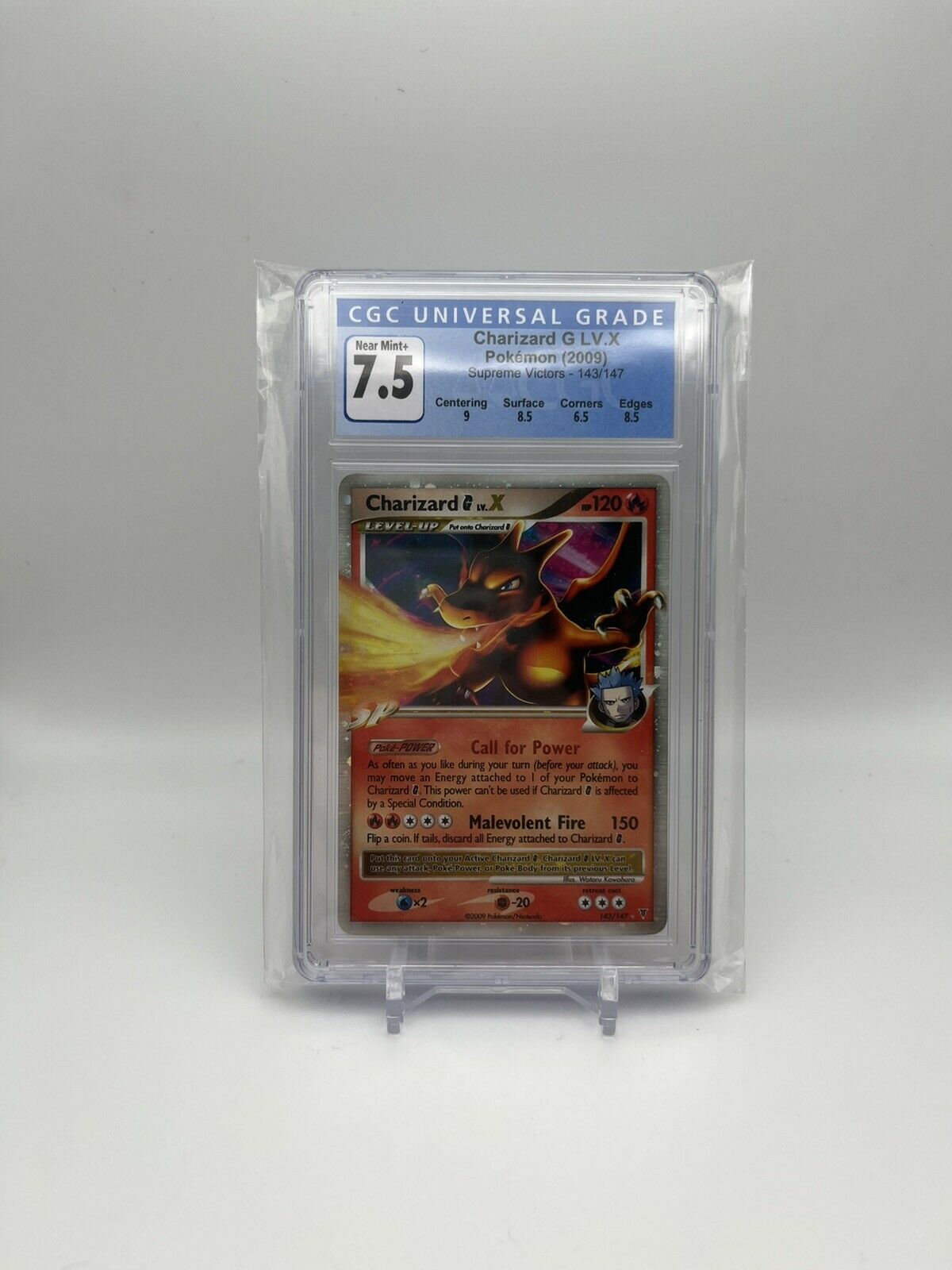 Charizard G LV. X 143/147 Supreme Victors Pokemon Card CGC 7.5 Near Mint +