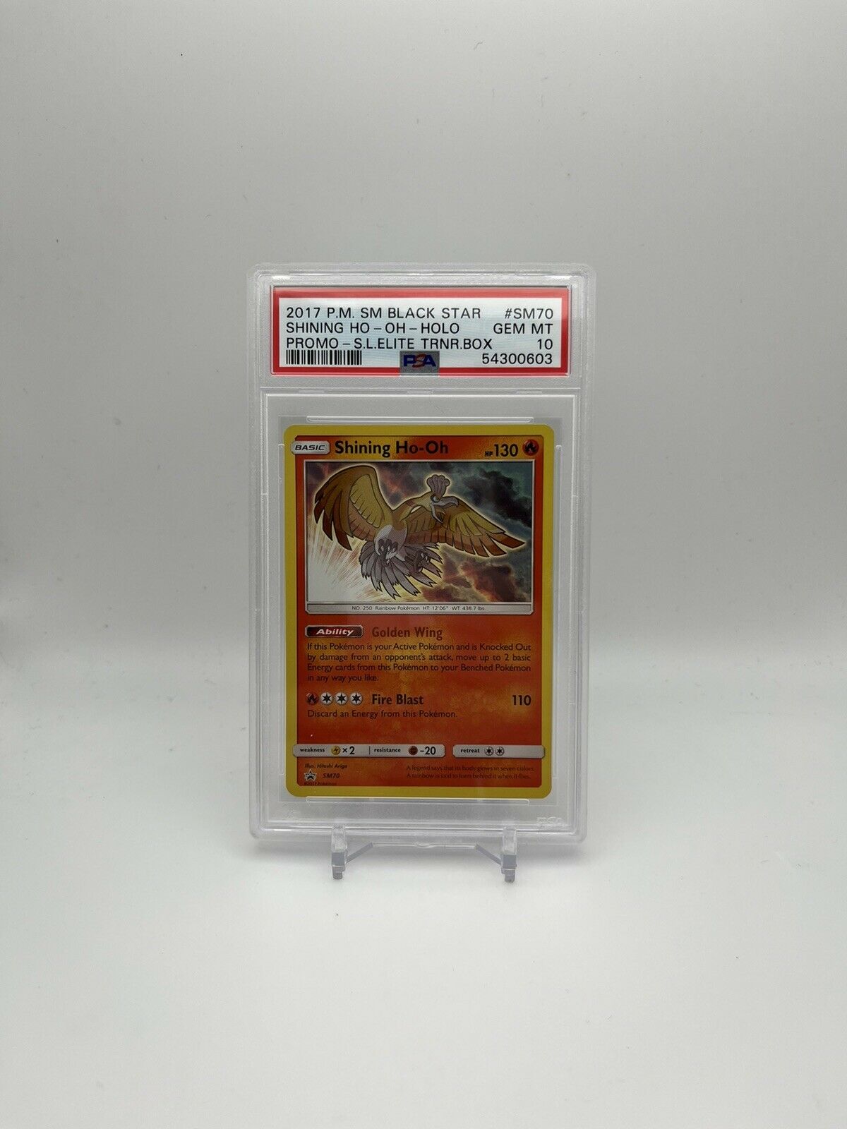 2017 Pokemon SM Black Star Promo SM70 Shining Ho-Oh Holo PSA 10 Gem Mint